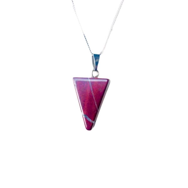 triangulo cristal jaspe rojo